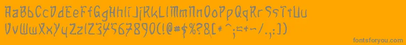 SandsOfFireNormal Font – Gray Fonts on Orange Background