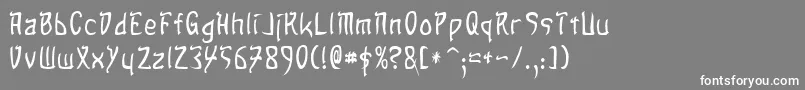 フォントSandsOfFireNormal – 灰色の背景に白い文字