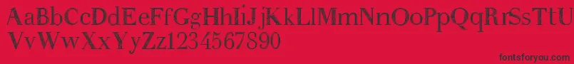 Anakatrinatan Font – Black Fonts on Red Background