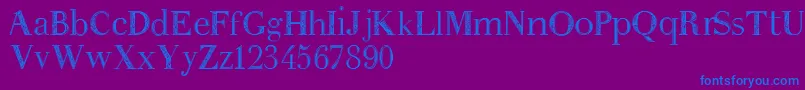 Anakatrinatanフォントについての詳細 フォントAnakatrinatan – 紫色の背景に青い文字