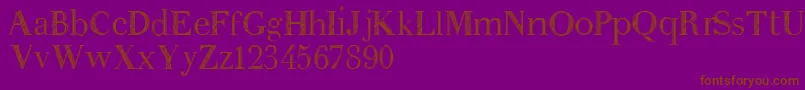 Anakatrinatan Font – Brown Fonts on Purple Background