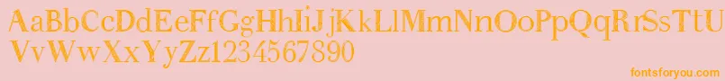 Anakatrinatan Font – Orange Fonts on Pink Background