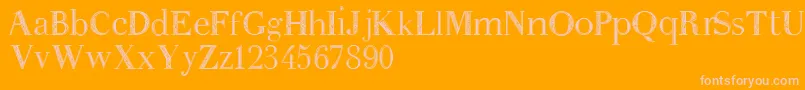 Anakatrinatan Font – Pink Fonts on Orange Background