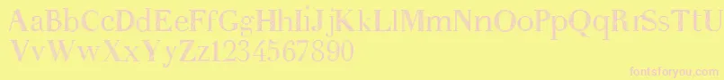 Anakatrinatan Font – Pink Fonts on Yellow Background