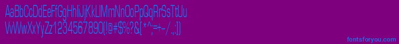 Europe45n Font – Blue Fonts on Purple Background