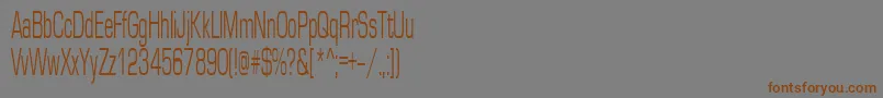 Europe45n Font – Brown Fonts on Gray Background
