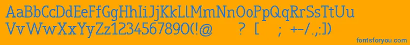 TrueboSerif Font – Blue Fonts on Orange Background