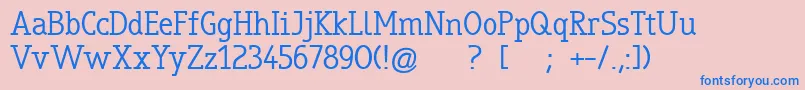 TrueboSerif Font – Blue Fonts on Pink Background