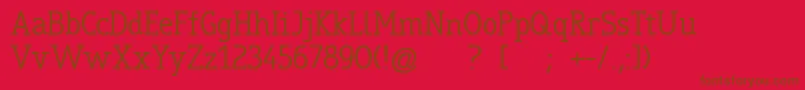 TrueboSerif Font – Brown Fonts on Red Background