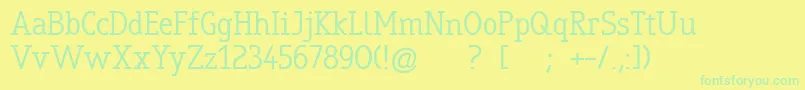 TrueboSerif Font – Green Fonts on Yellow Background