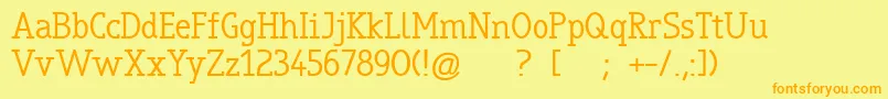 TrueboSerif Font – Orange Fonts on Yellow Background