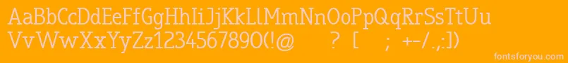 TrueboSerif Font – Pink Fonts on Orange Background