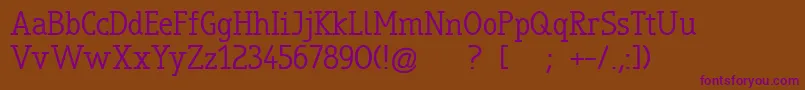 TrueboSerif Font – Purple Fonts on Brown Background
