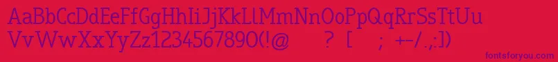TrueboSerif Font – Purple Fonts on Red Background
