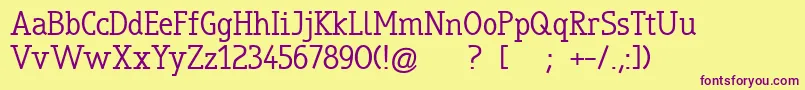TrueboSerif Font – Purple Fonts on Yellow Background