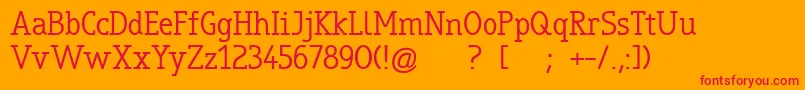 TrueboSerif Font – Red Fonts on Orange Background