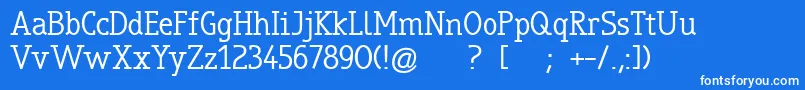 TrueboSerif Font – White Fonts on Blue Background