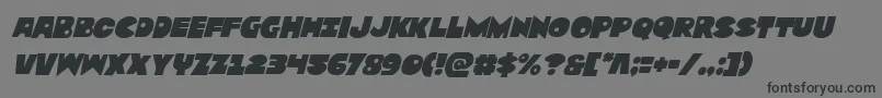 Шрифт Zounderkiteital – чёрные шрифты на сером фоне