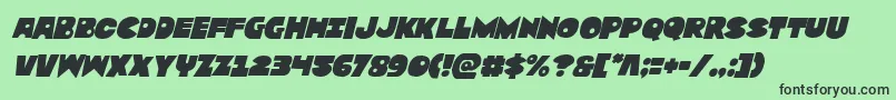 Zounderkiteital Font – Black Fonts on Green Background