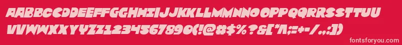 Zounderkiteital Font – Pink Fonts on Red Background