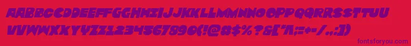 Zounderkiteital Font – Purple Fonts on Red Background