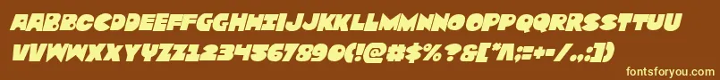 Zounderkiteital Font – Yellow Fonts on Brown Background
