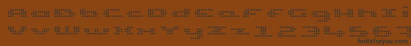 Шрифт UpTinyLcdFourLight – чёрные шрифты на коричневом фоне