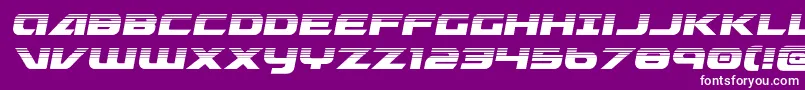 Fonte Graymalkinhalf – fontes brancas em um fundo violeta