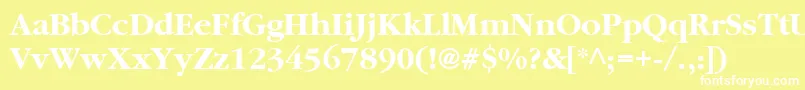 Police PfgaramondtextBold – polices blanches sur fond jaune
