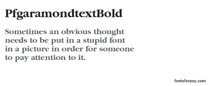 PfgaramondtextBold Font