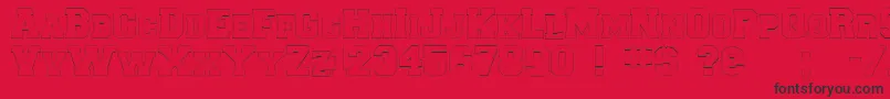 Collegiateborderflf Font – Black Fonts on Red Background