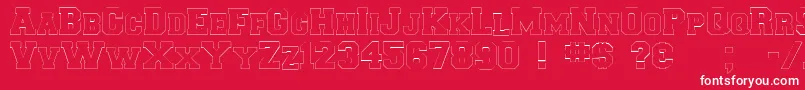 Collegiateborderflf Font – White Fonts on Red Background