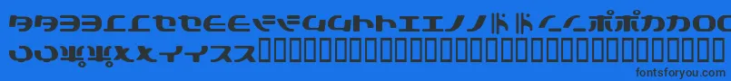 Tokyosoft Font – Black Fonts on Blue Background