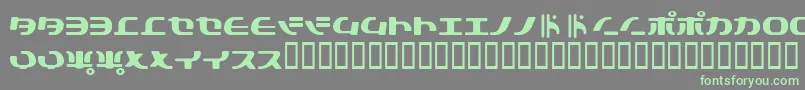 Tokyosoft Font – Green Fonts on Gray Background