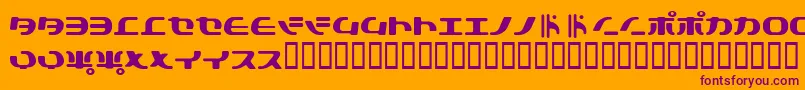 Tokyosoft Font – Purple Fonts on Orange Background