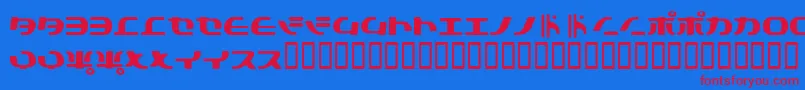 Tokyosoft Font – Red Fonts on Blue Background