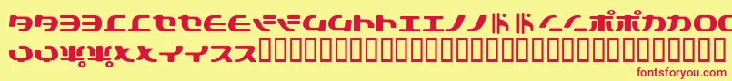 Tokyosoft Font – Red Fonts on Yellow Background