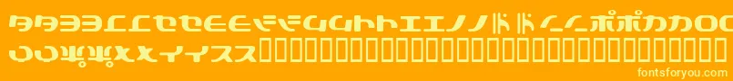 Tokyosoft Font – Yellow Fonts on Orange Background