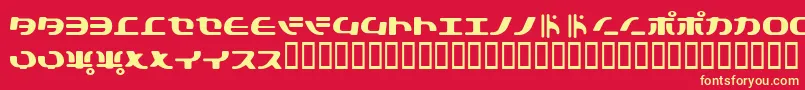 Tokyosoft Font – Yellow Fonts on Red Background