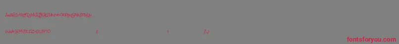 Freshwaters Font – Red Fonts on Gray Background