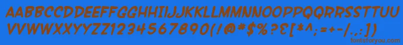 Más sobre la fuente SfWonderComicBoldItalic fuente SfWonderComicBoldItalic – Fuentes Marrones Sobre Fondo Azul