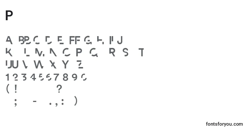 Czcionka Paradox – alfabet, cyfry, specjalne znaki