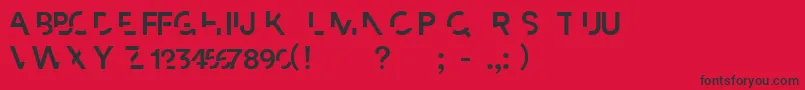 Paradox Font – Black Fonts on Red Background