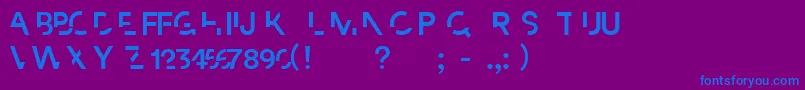 Paradox Font – Blue Fonts on Purple Background