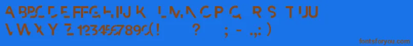 Paradox Font – Brown Fonts on Blue Background