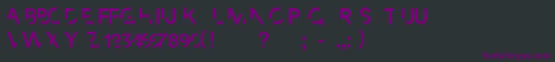 Paradox Font – Purple Fonts on Black Background