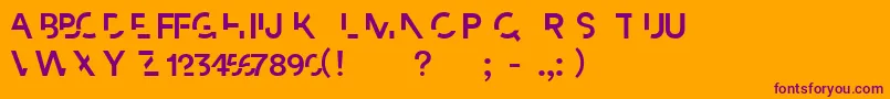 Paradox Font – Purple Fonts on Orange Background