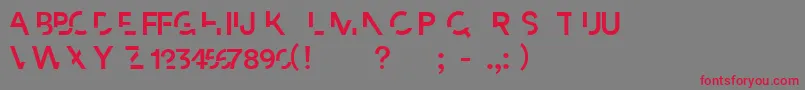 Paradox Font – Red Fonts on Gray Background