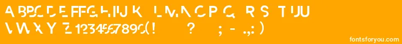 フォントParadox – オレンジの背景に白い文字