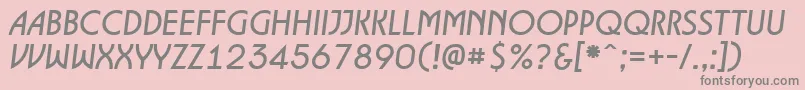 ALancetItalic Font – Gray Fonts on Pink Background